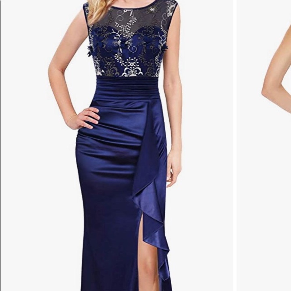 NWT Formal Ruched Evening Gown Prom Dress